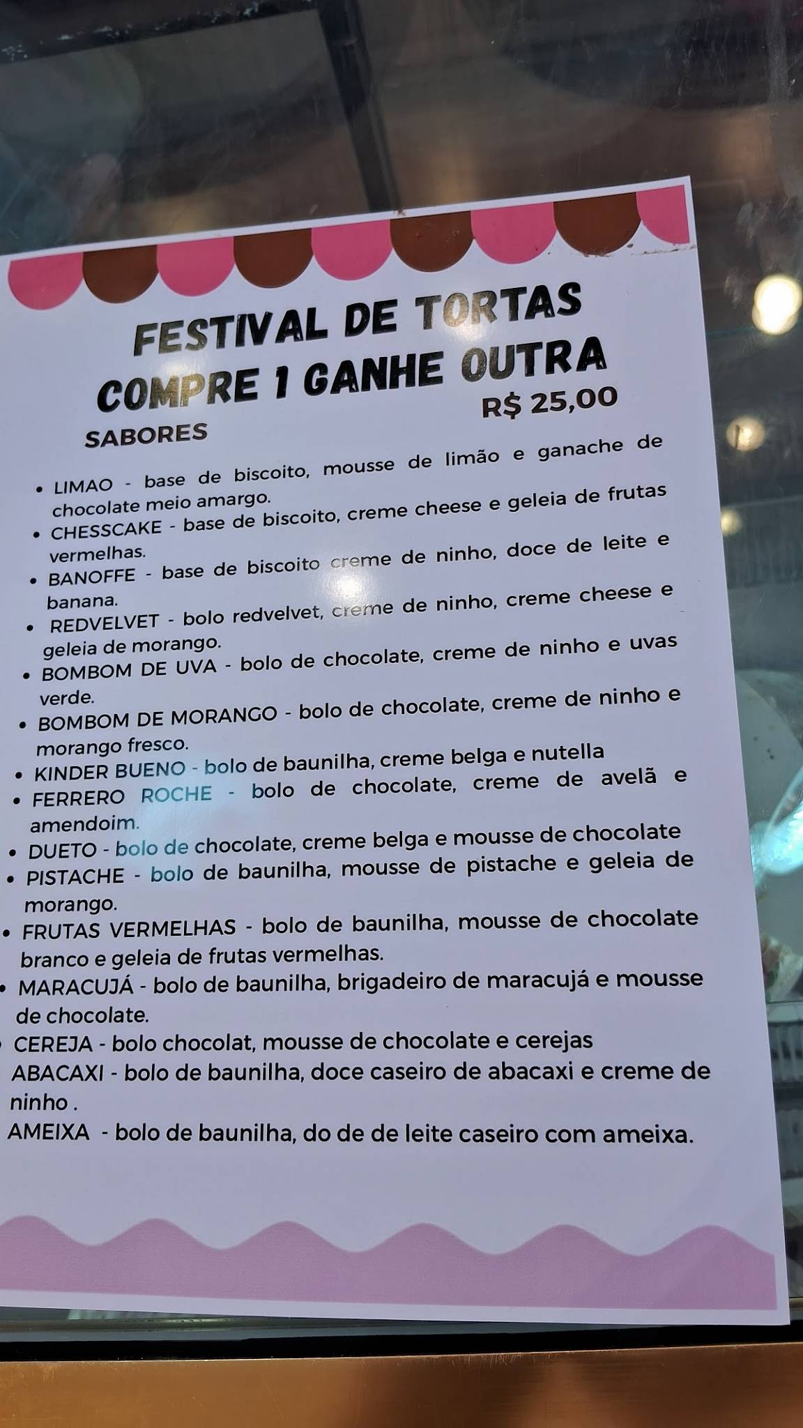 Doces D’Maria cardápio