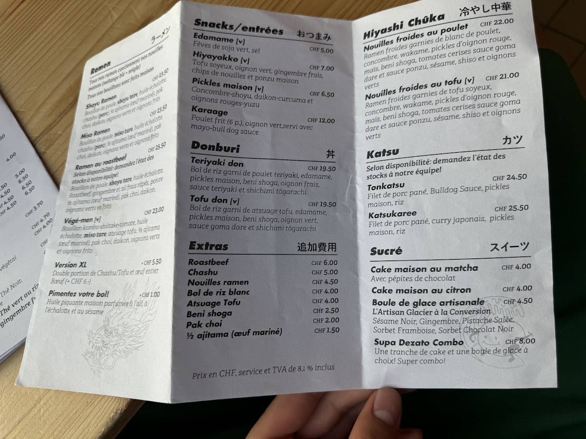 Menu di Doki Doki 