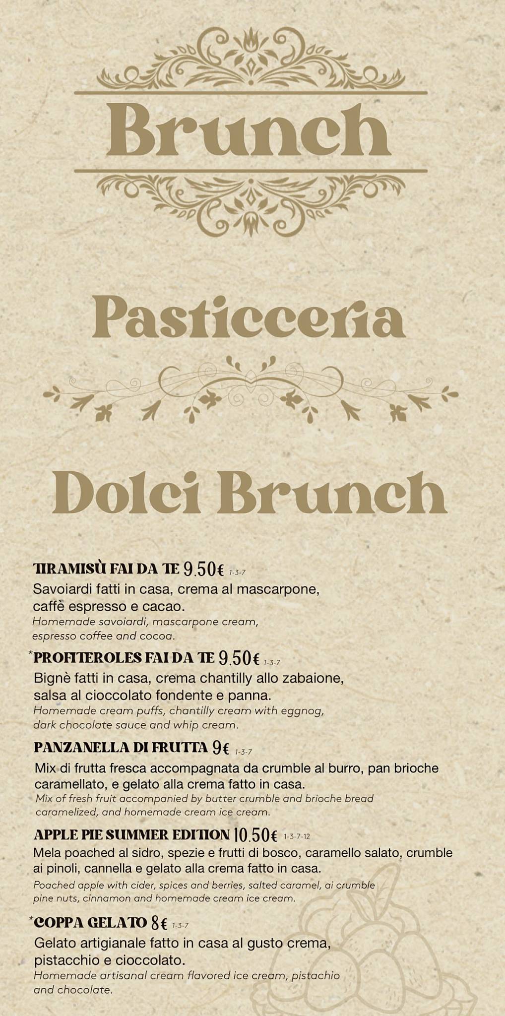 Menu di Dolce 