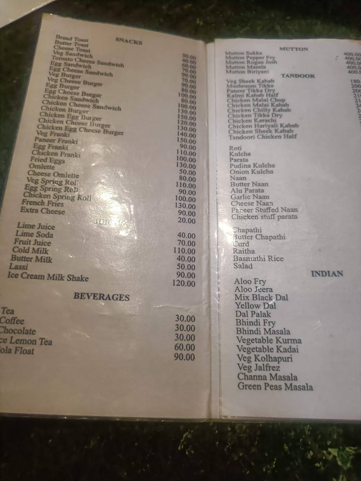 Dollops menu