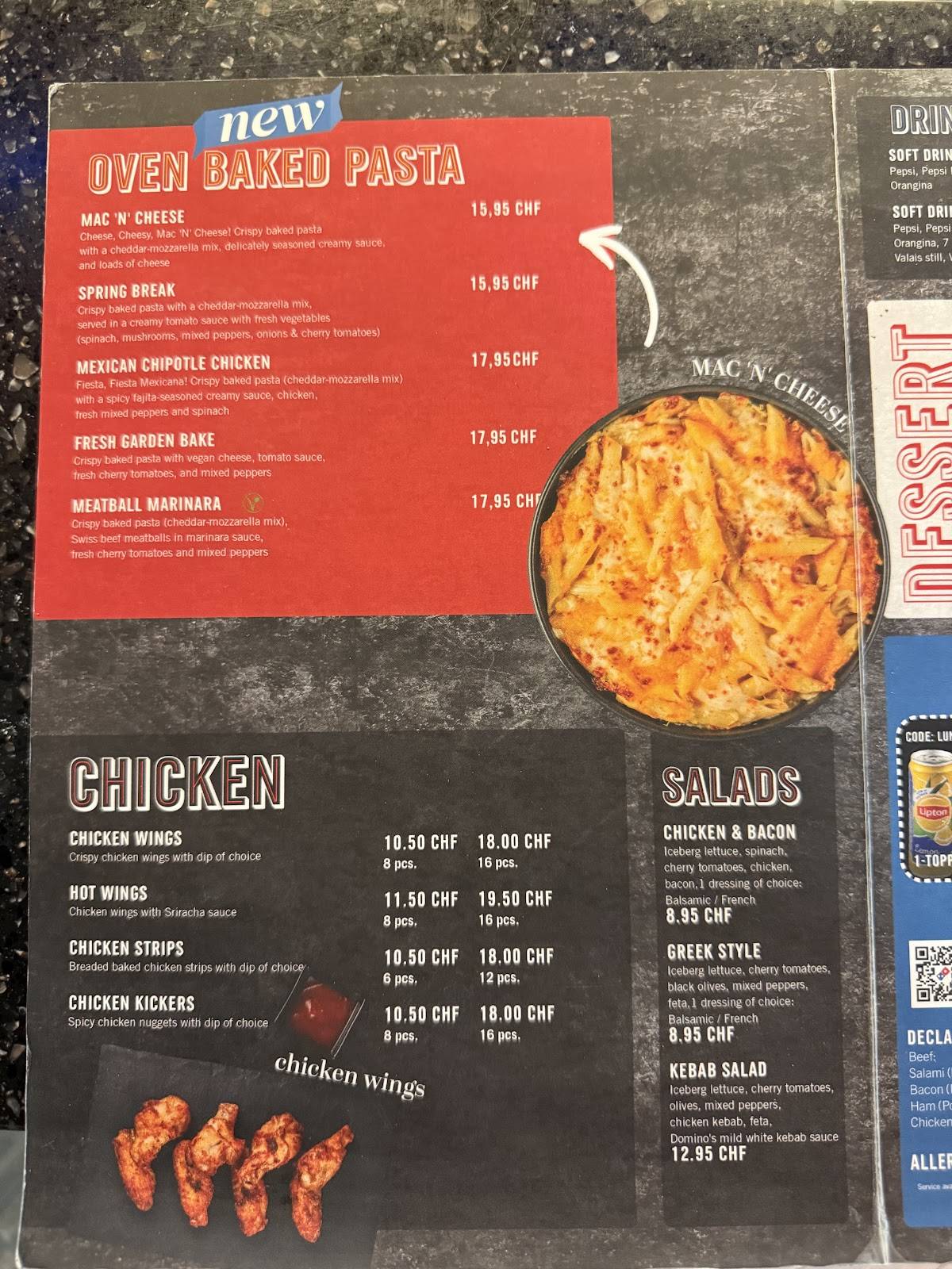 Menu di Domino's Pizza 