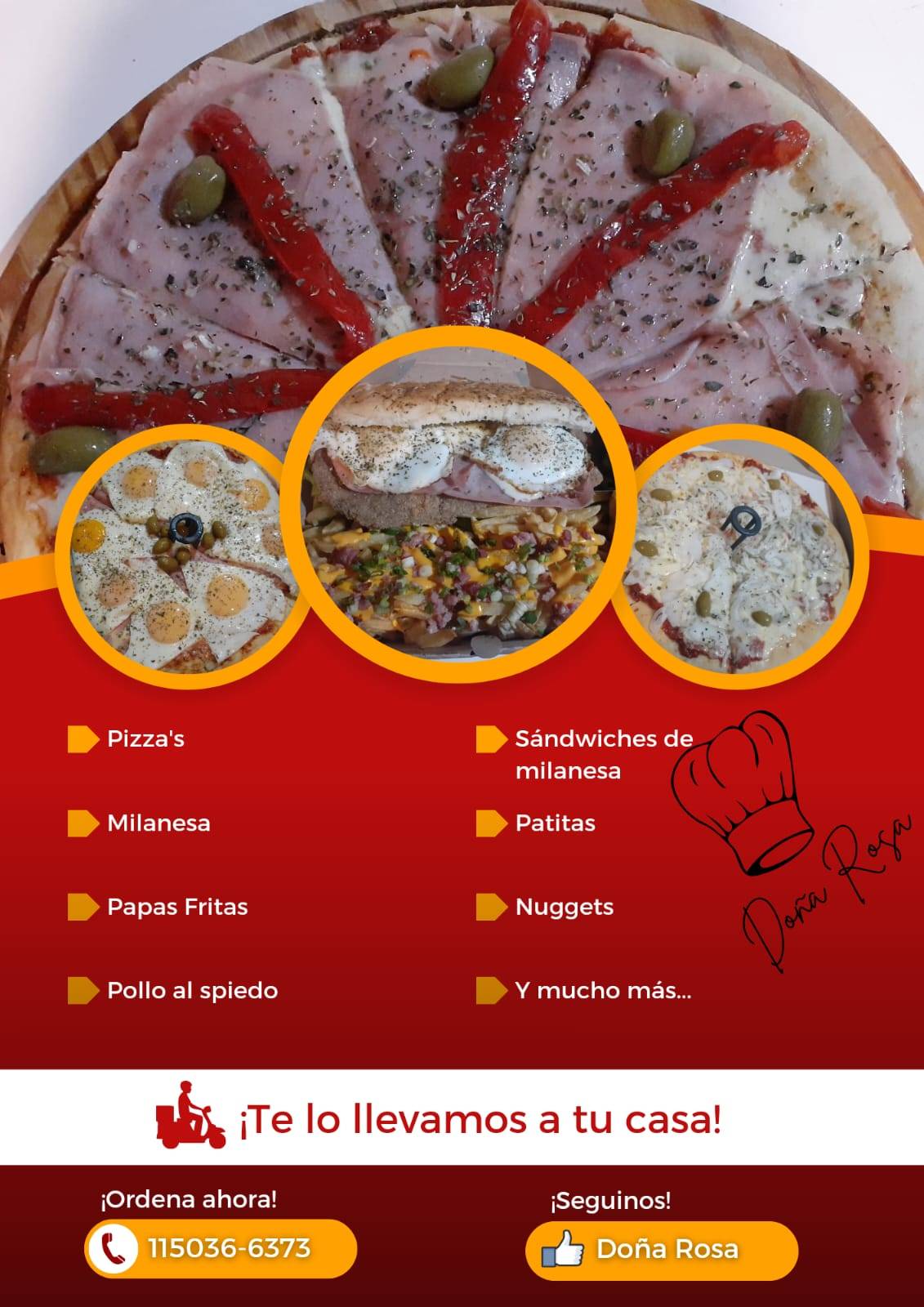 Menu at Doña rosa restaurant, Ezeiza