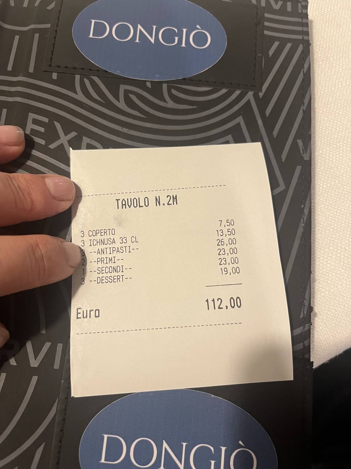 Menu di Dongiò 