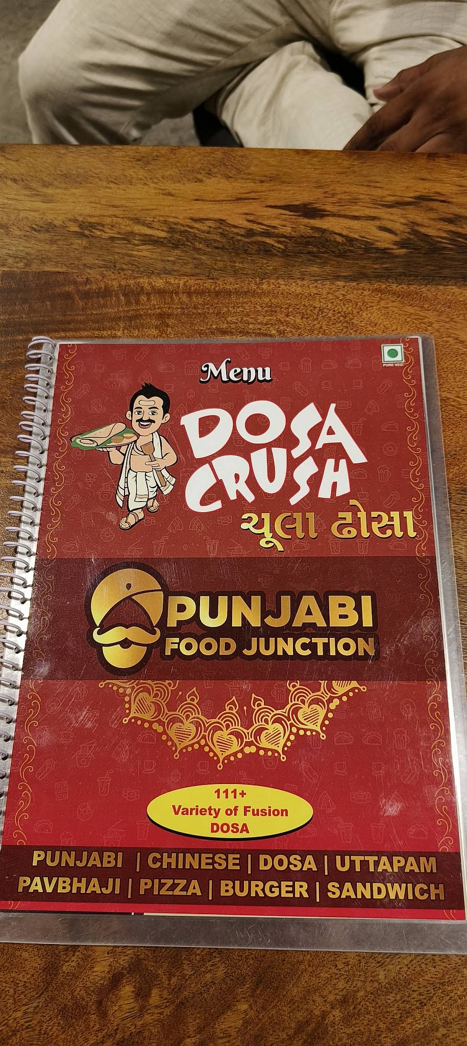 Dosa Crush Vadodara menu