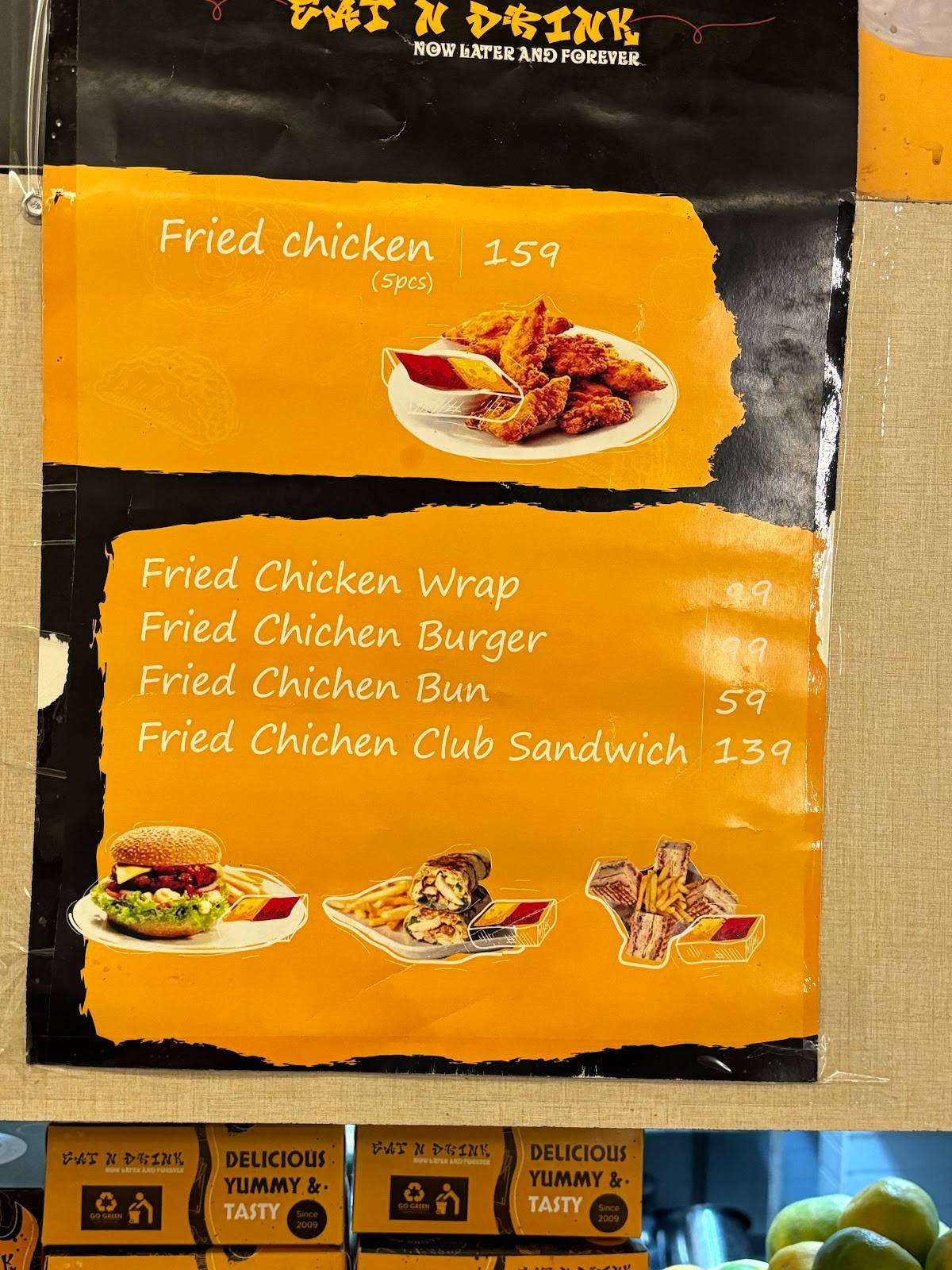 EAT N DRINK menu