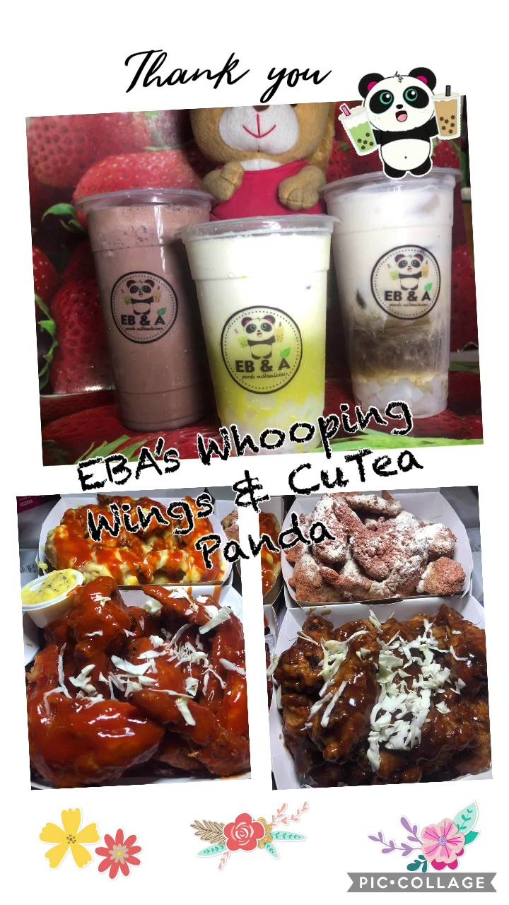 Menu at EBA’s Whooping Wings & CuTea Panda restaurant, Calamba