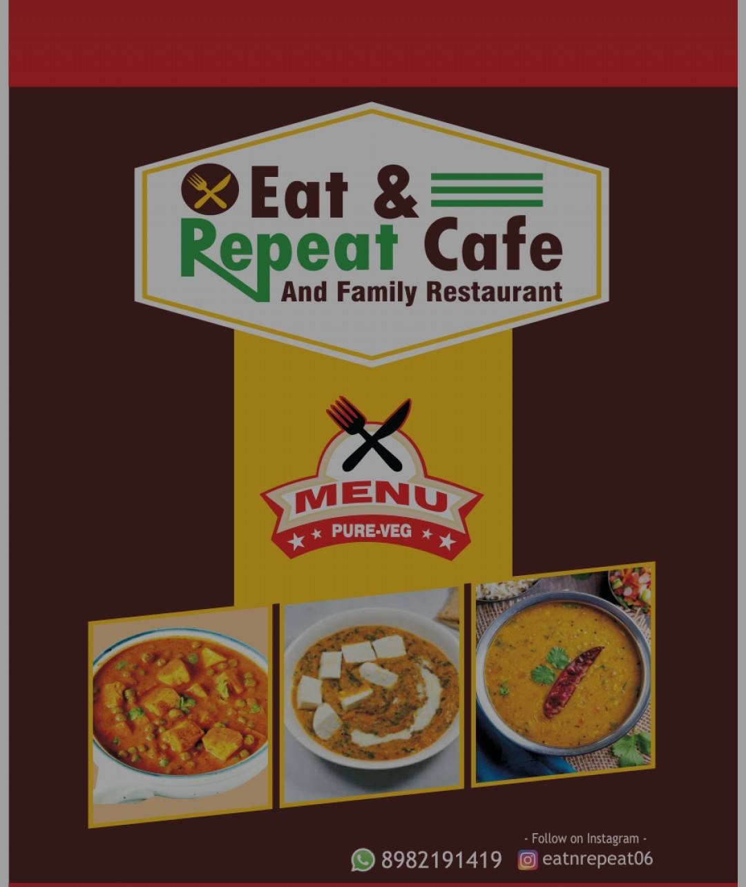 Eat And Repeat Cafe menu