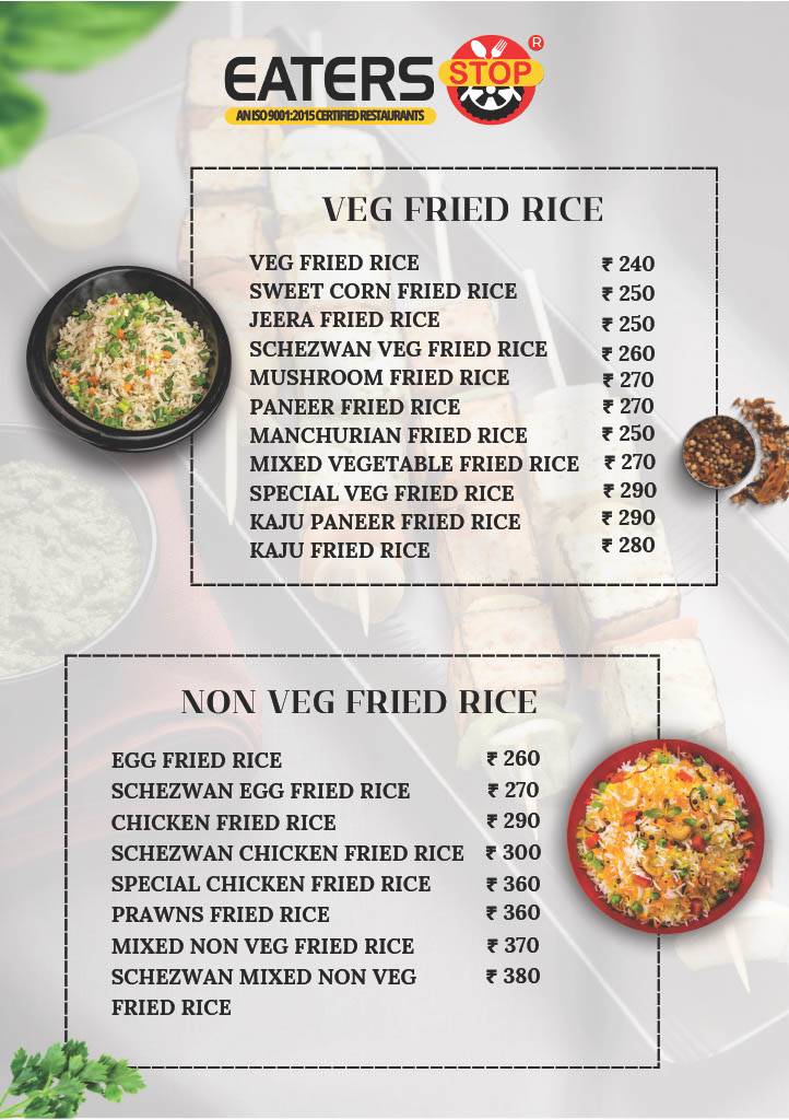 Eaters Stop Restaurant menu