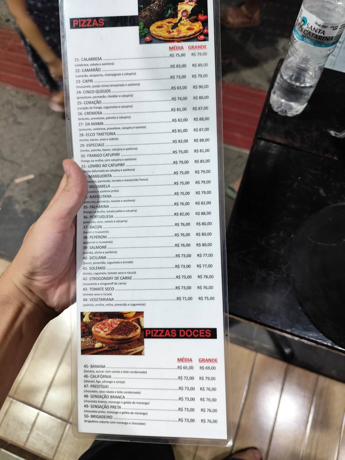 Ecco Trattoria cardápio