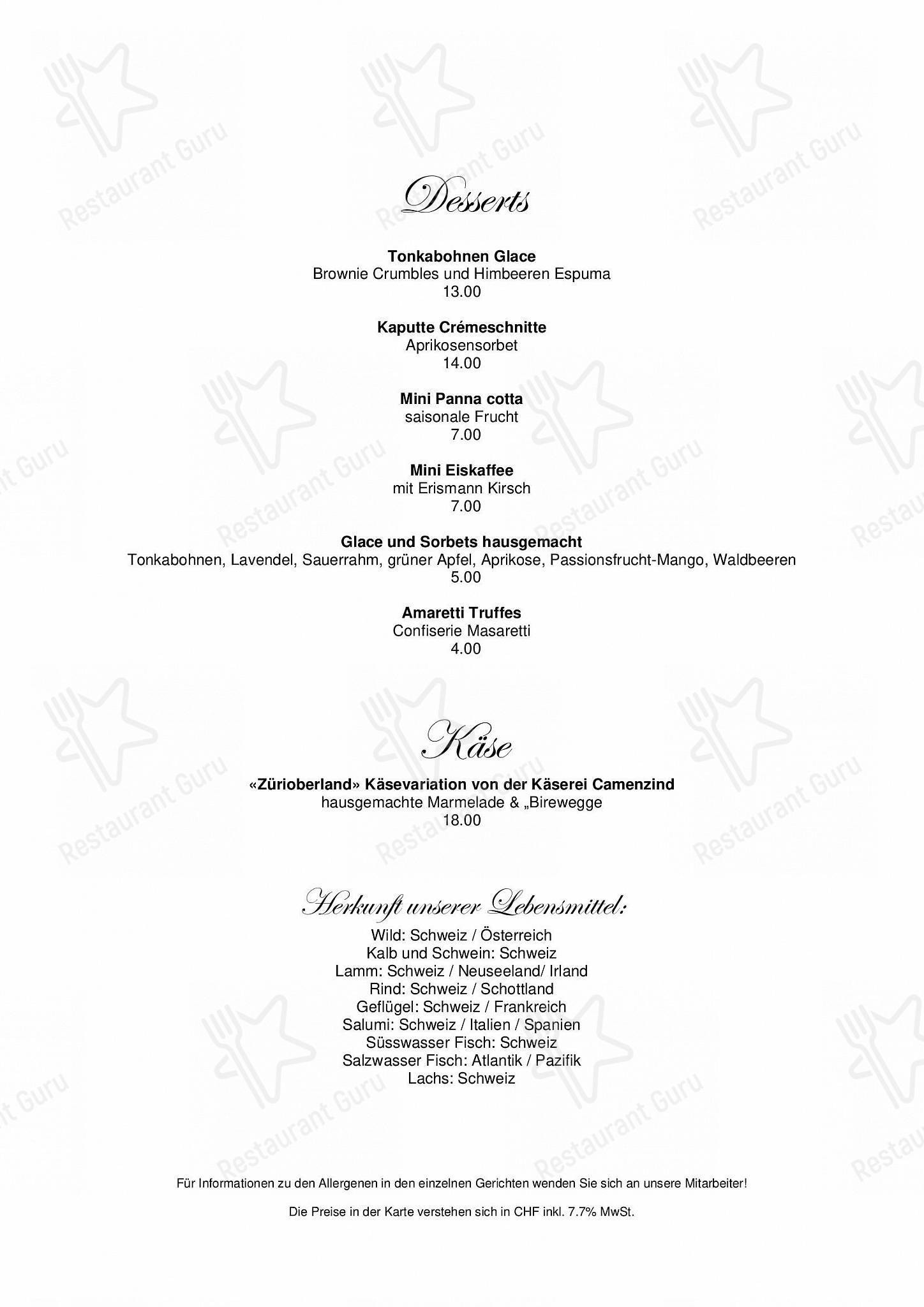 Restaurant First in Illnau-Effretikon - Drink menu