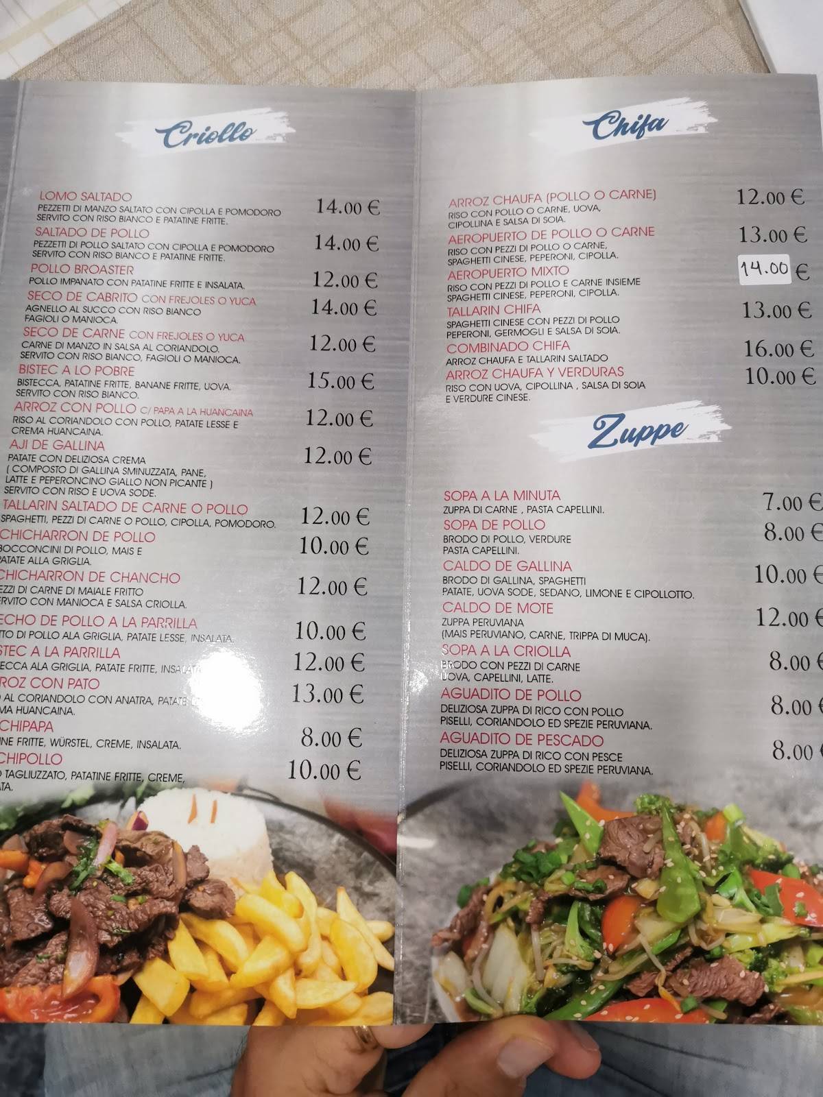 Menu di El Encuentro 