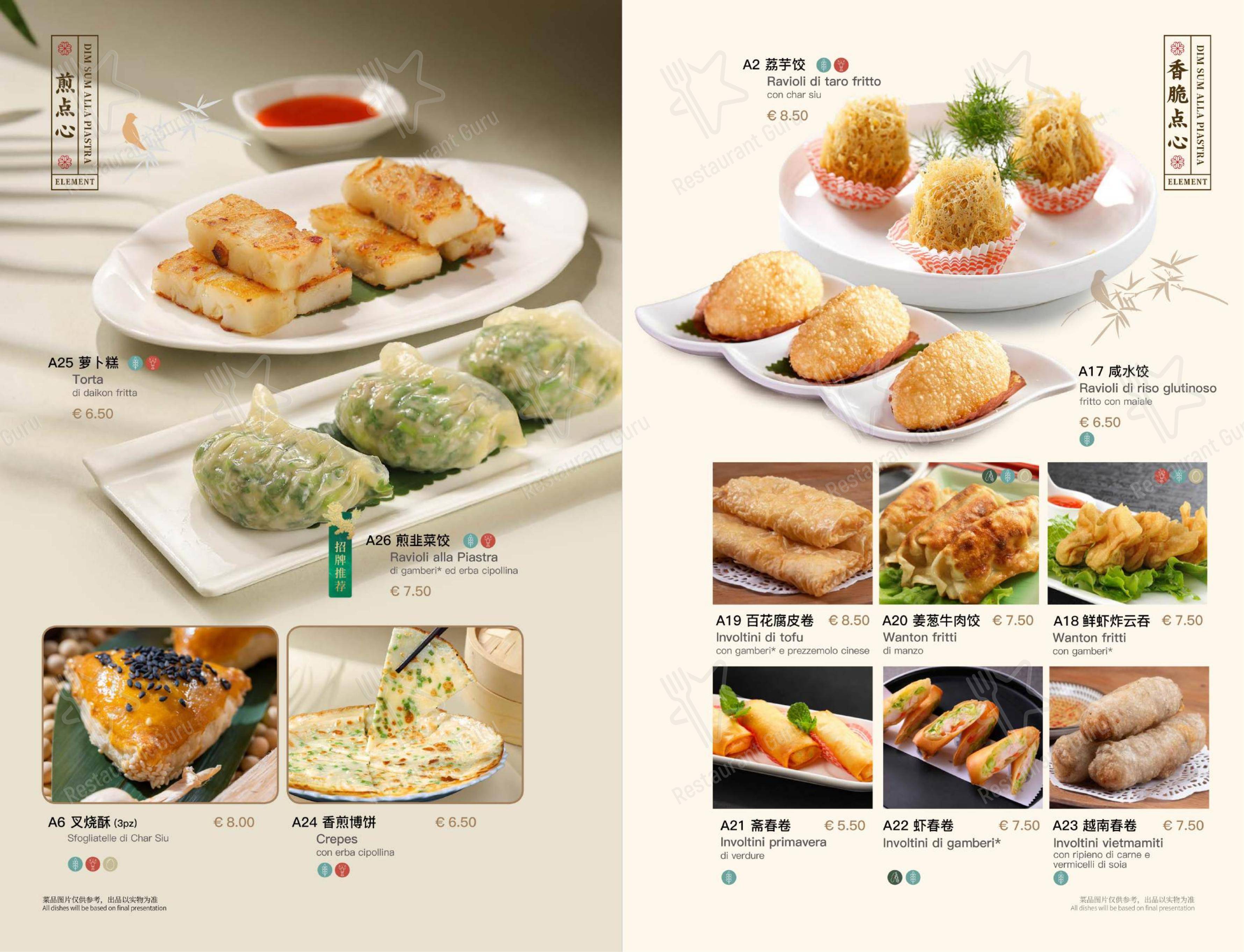 菜单 per Element Firenze 圆方 ristorante