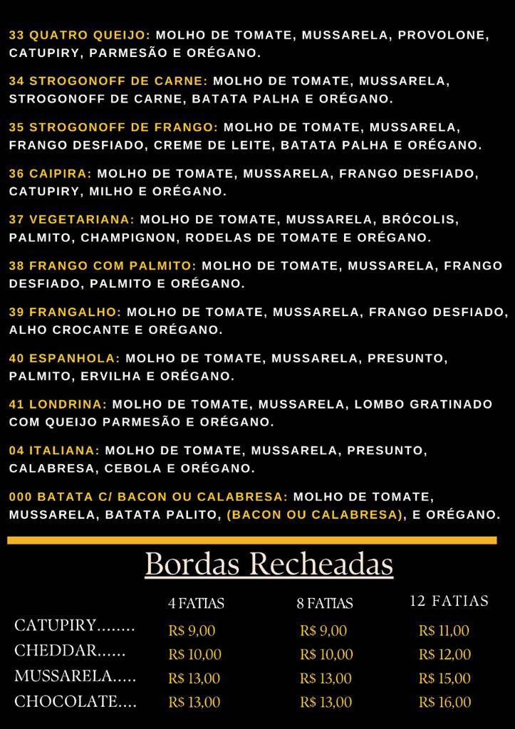 Emporium da Pizza cardápio