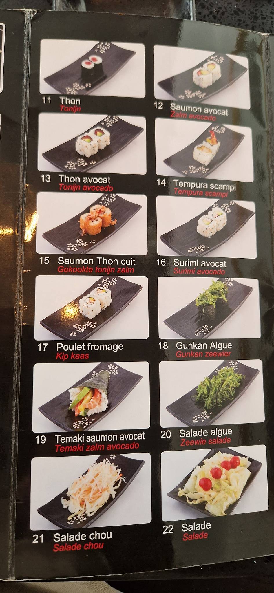 Menu de Le Sumo