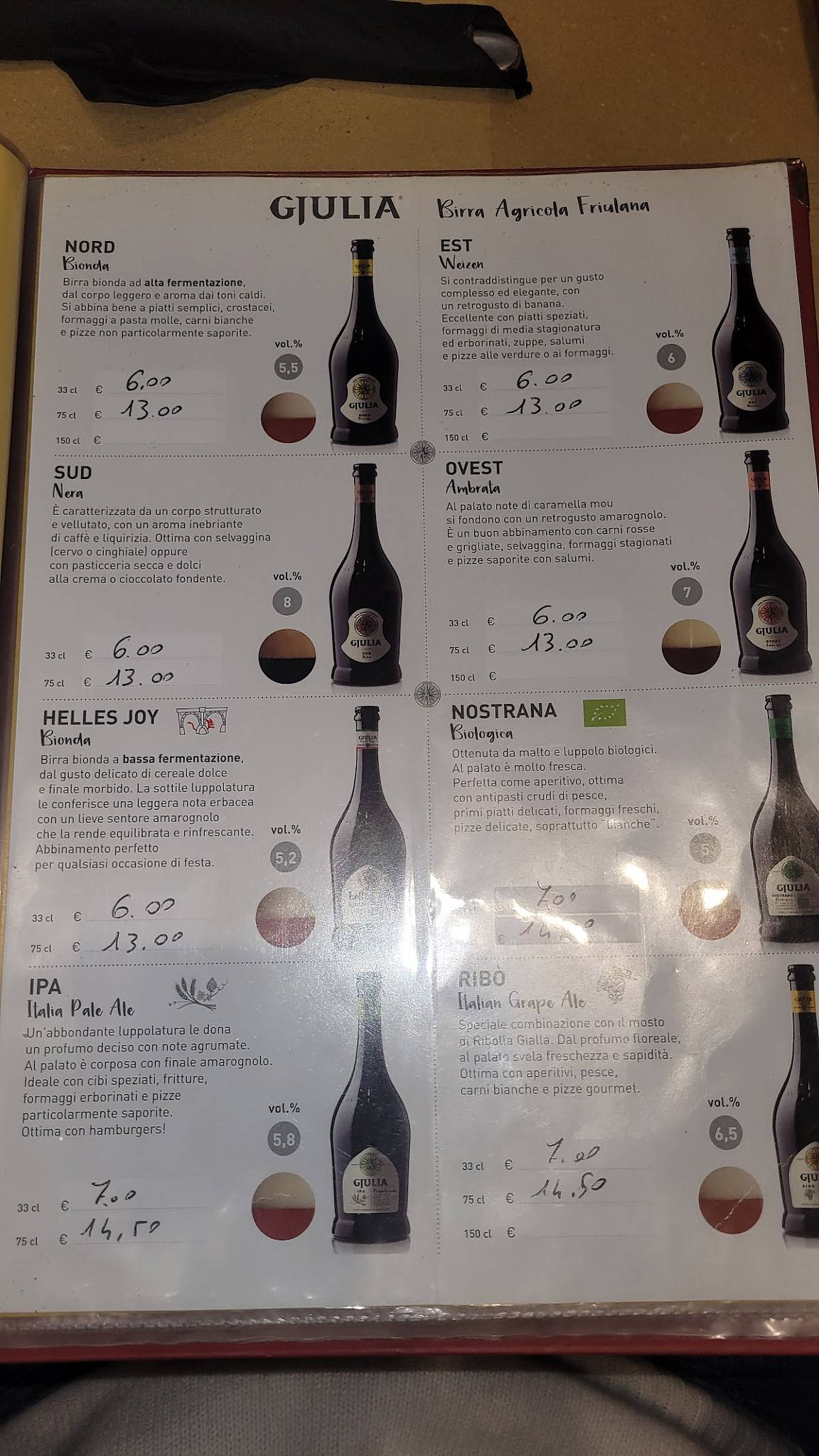 Menu di Enoteca Graziani 