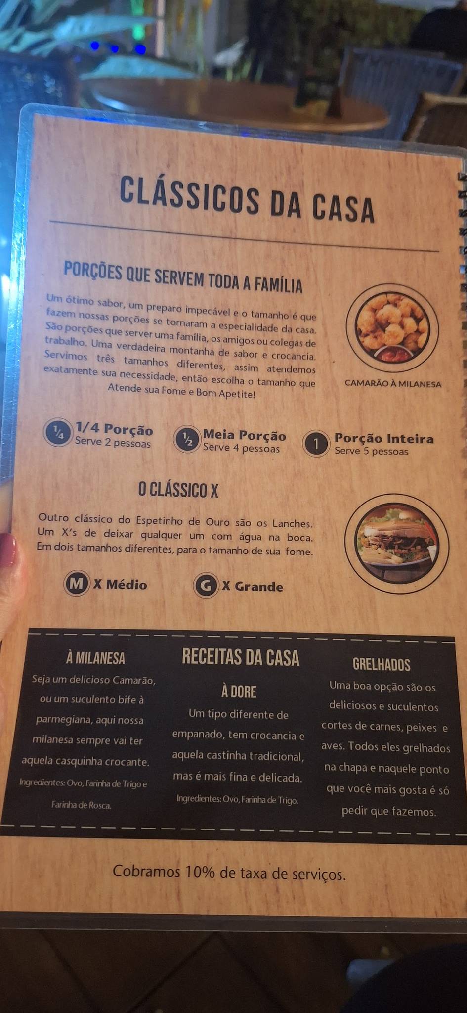 Espetinho de ouro choperia cardápio