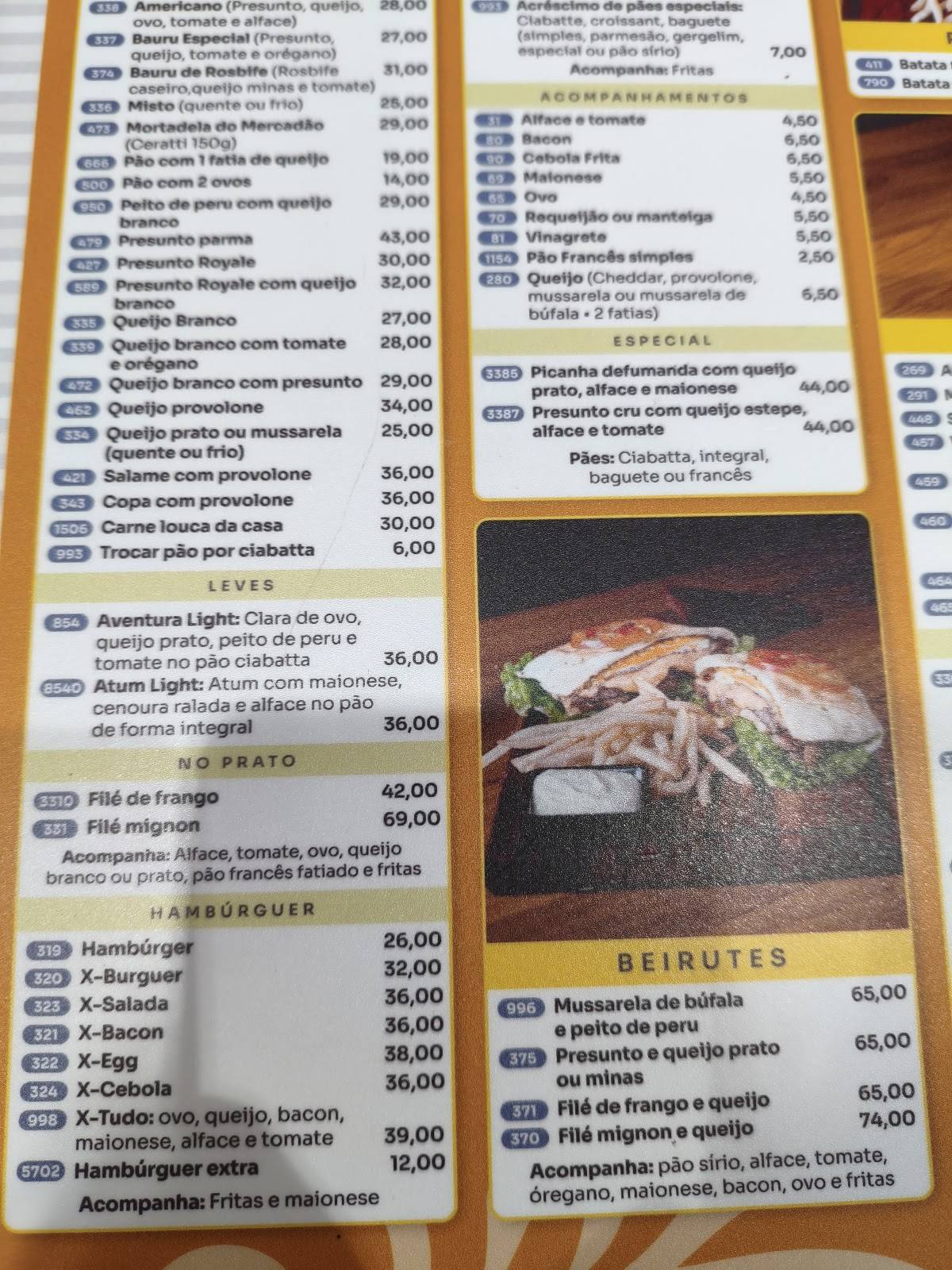 Esplêndida Pães e Doces cardápio