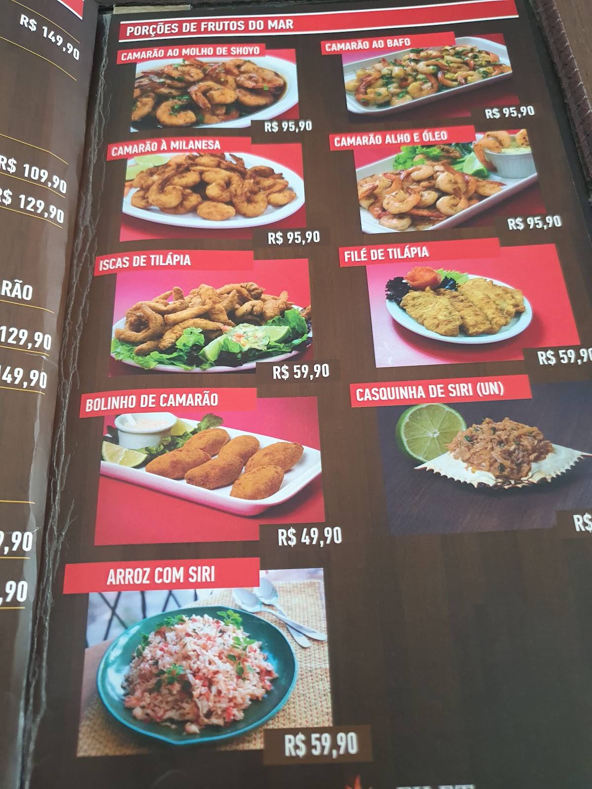 FILET NA GRELHA cardápio