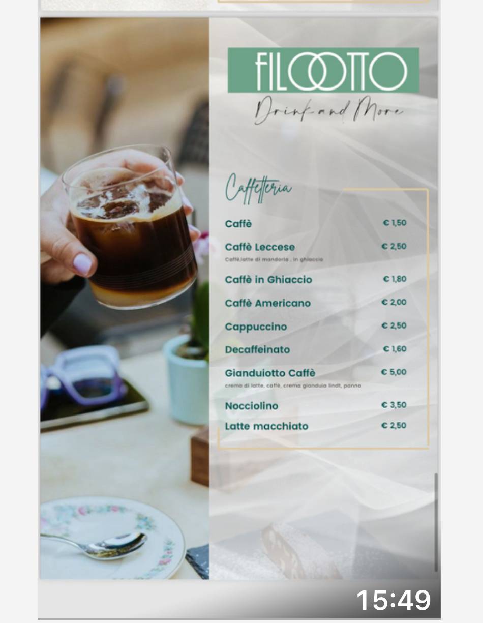 Menu di FILOTTO drink & more 