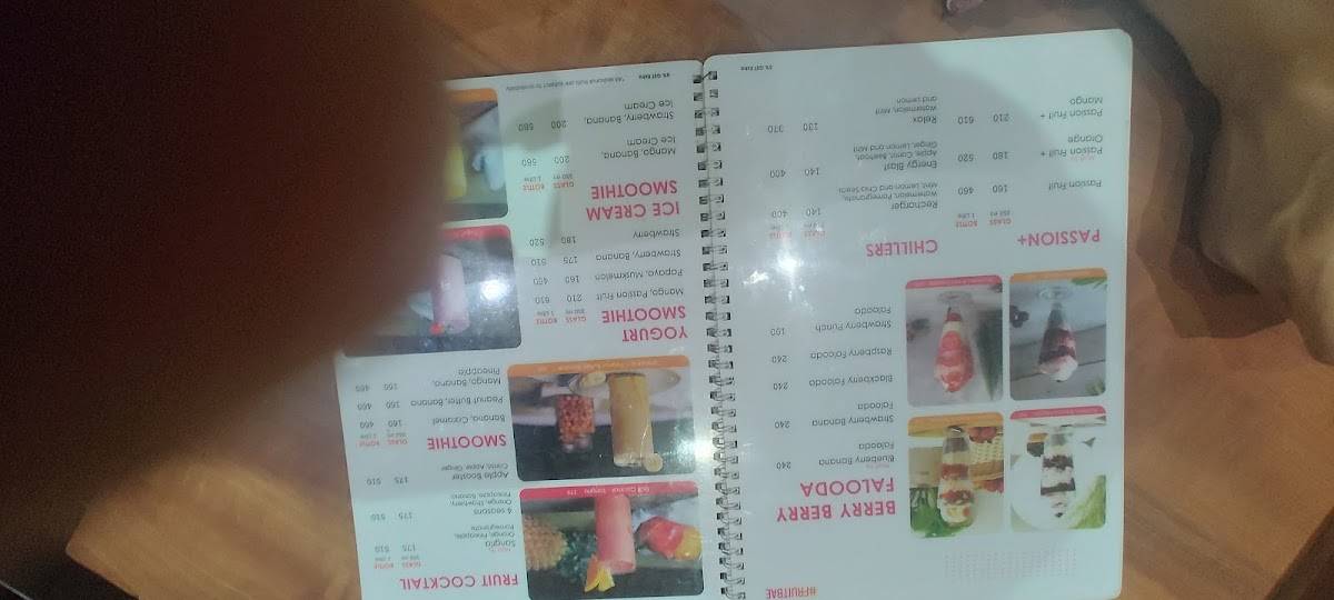 FRUITBAE Trichy menu