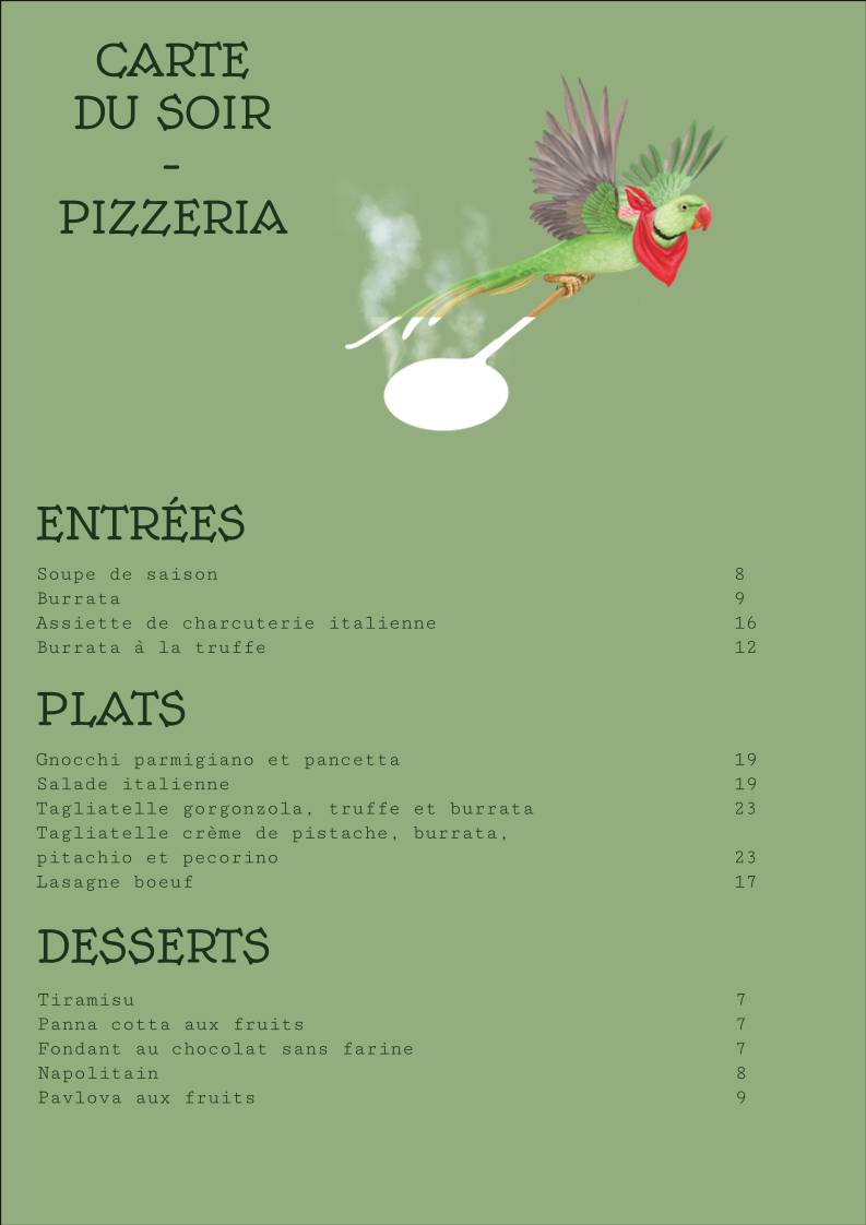 Menu de Falcone