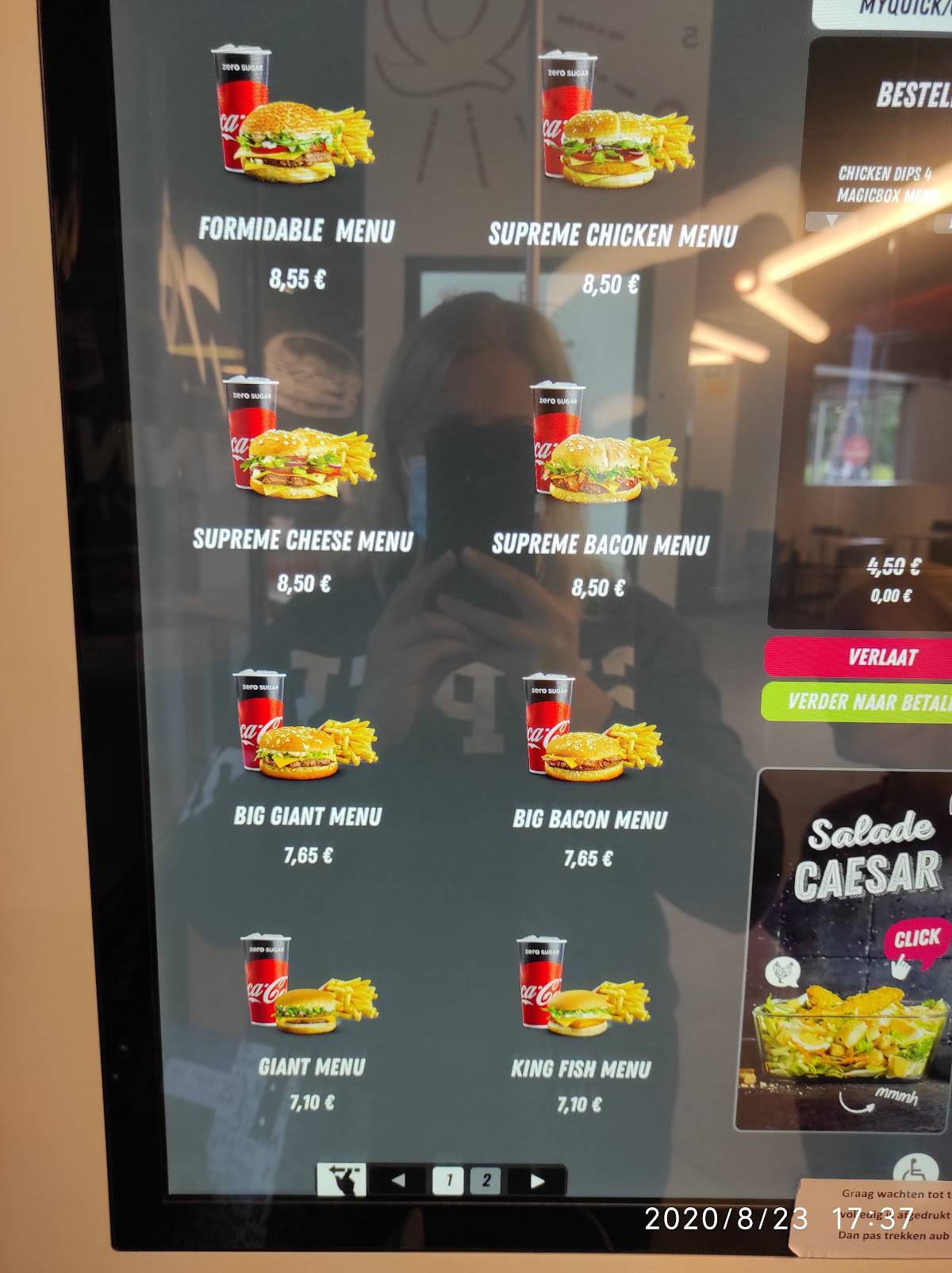 Menu de Quick Kapellen