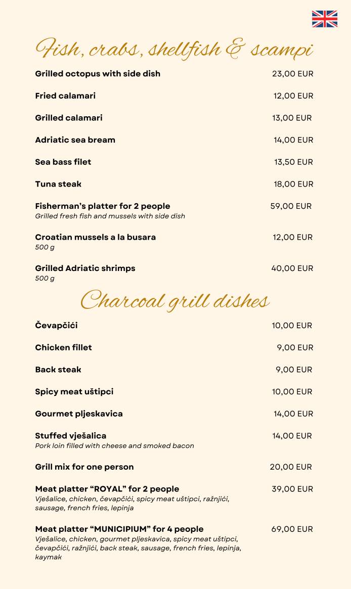 Menu di Fine Grill Municipium 