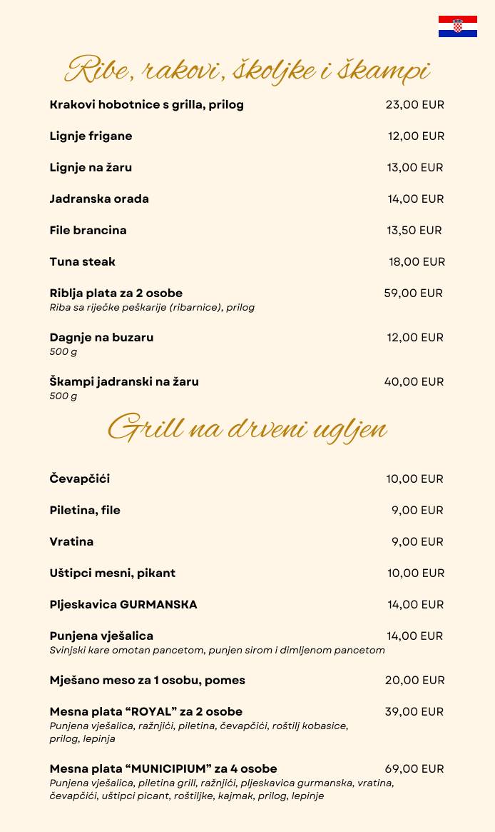 Menu di Fine Grill Municipium 