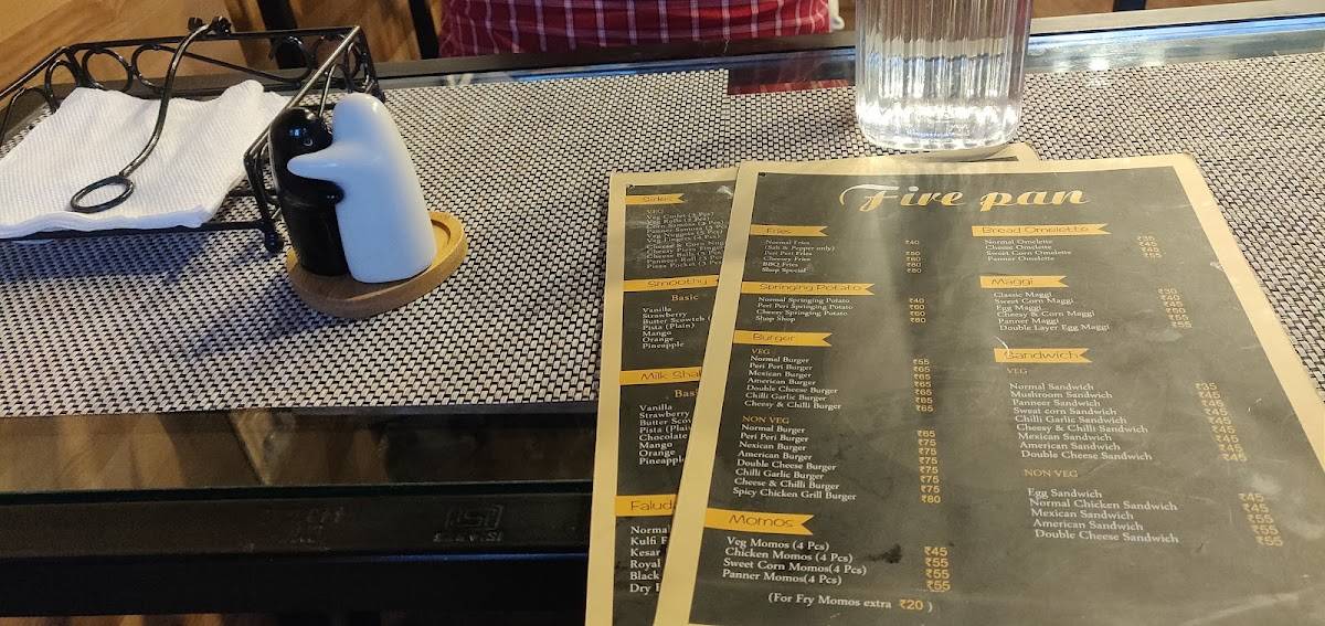 Fire pan menu