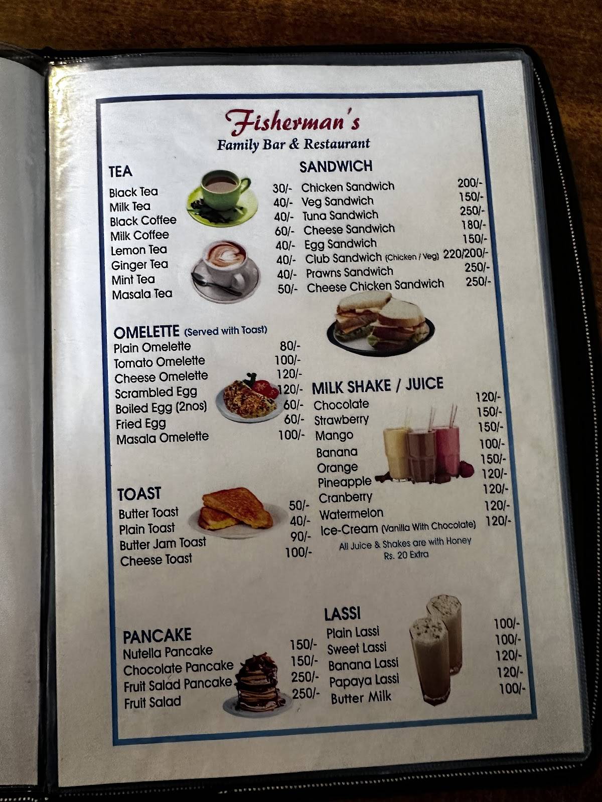Fisherman's Local Bar & Restaurant menu