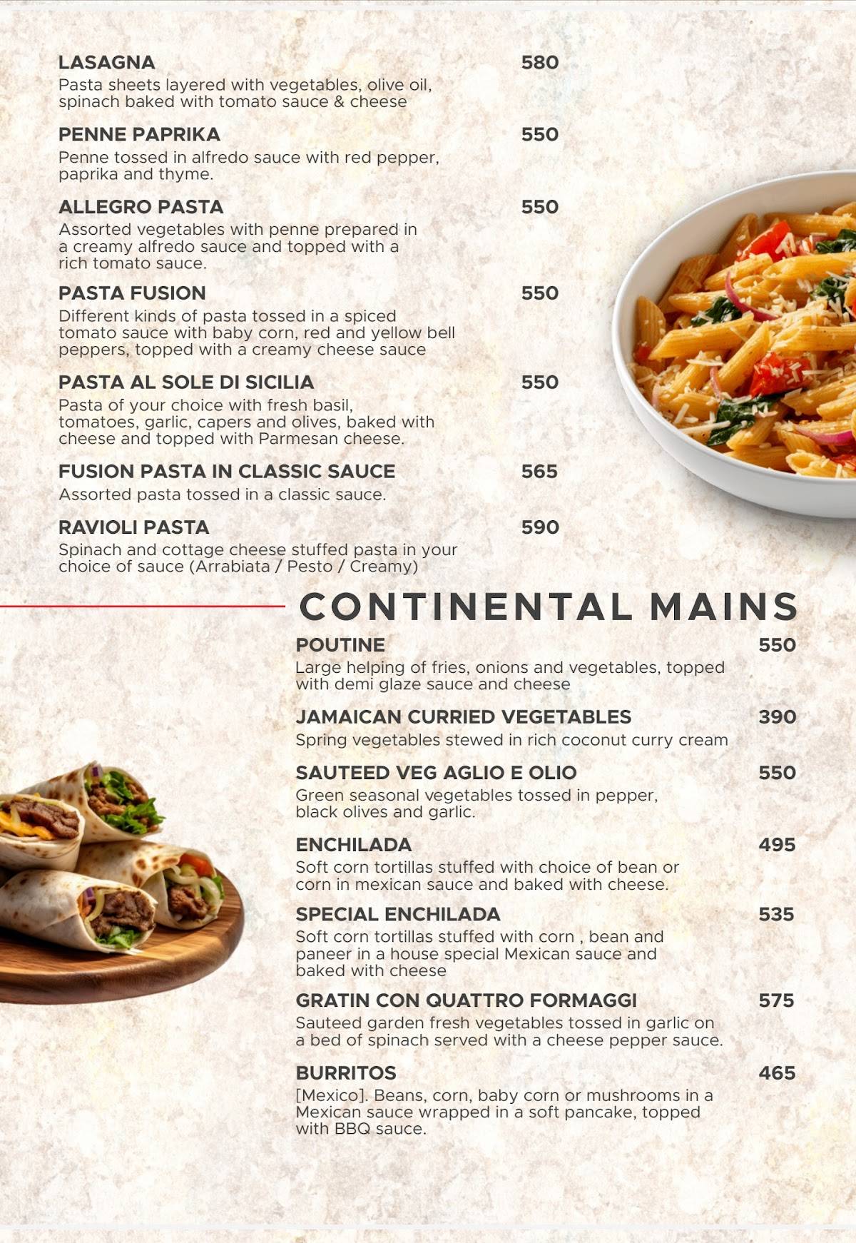 Flag's II Veg World Cuisine menu