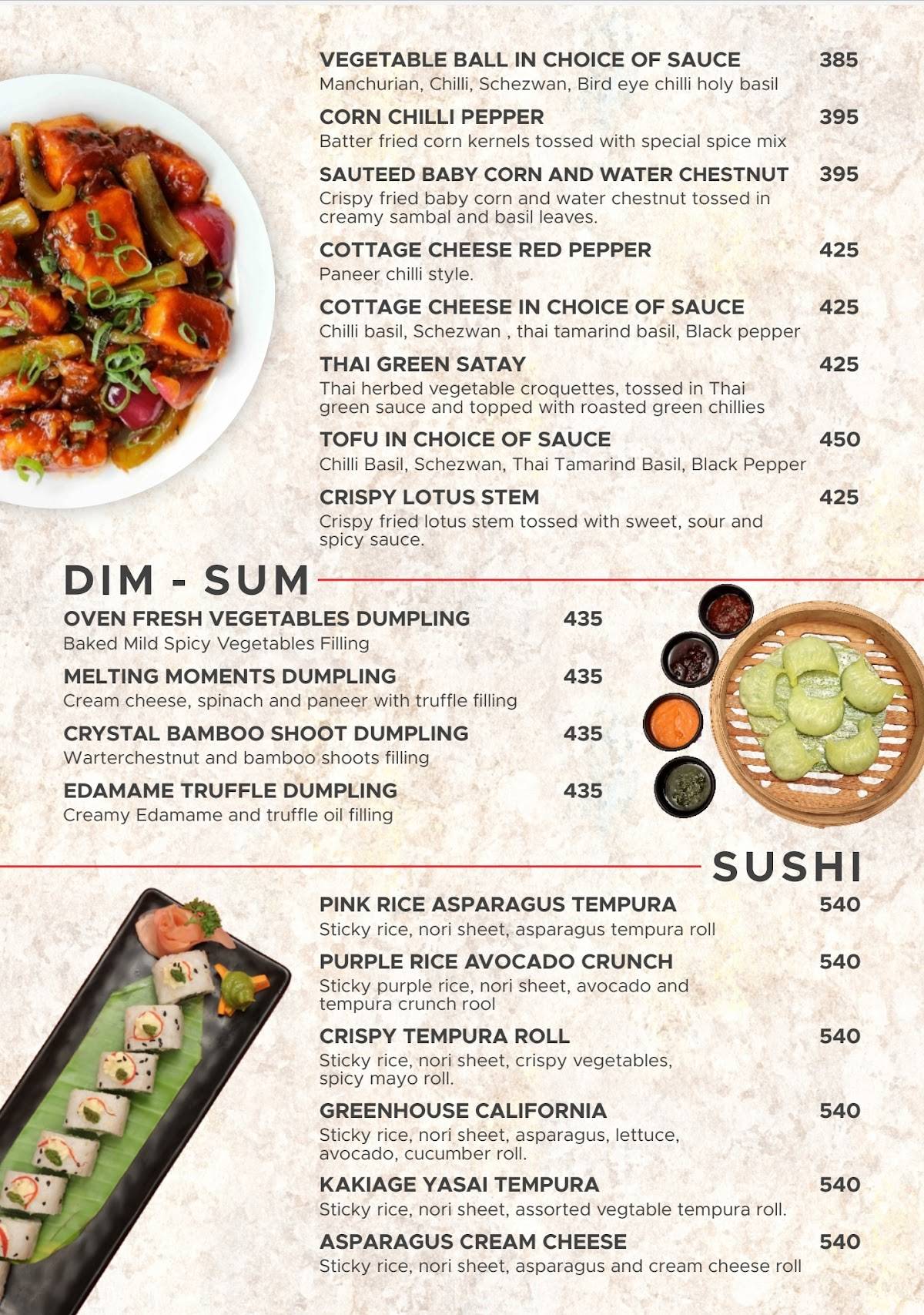 Flag's II Veg World Cuisine menu