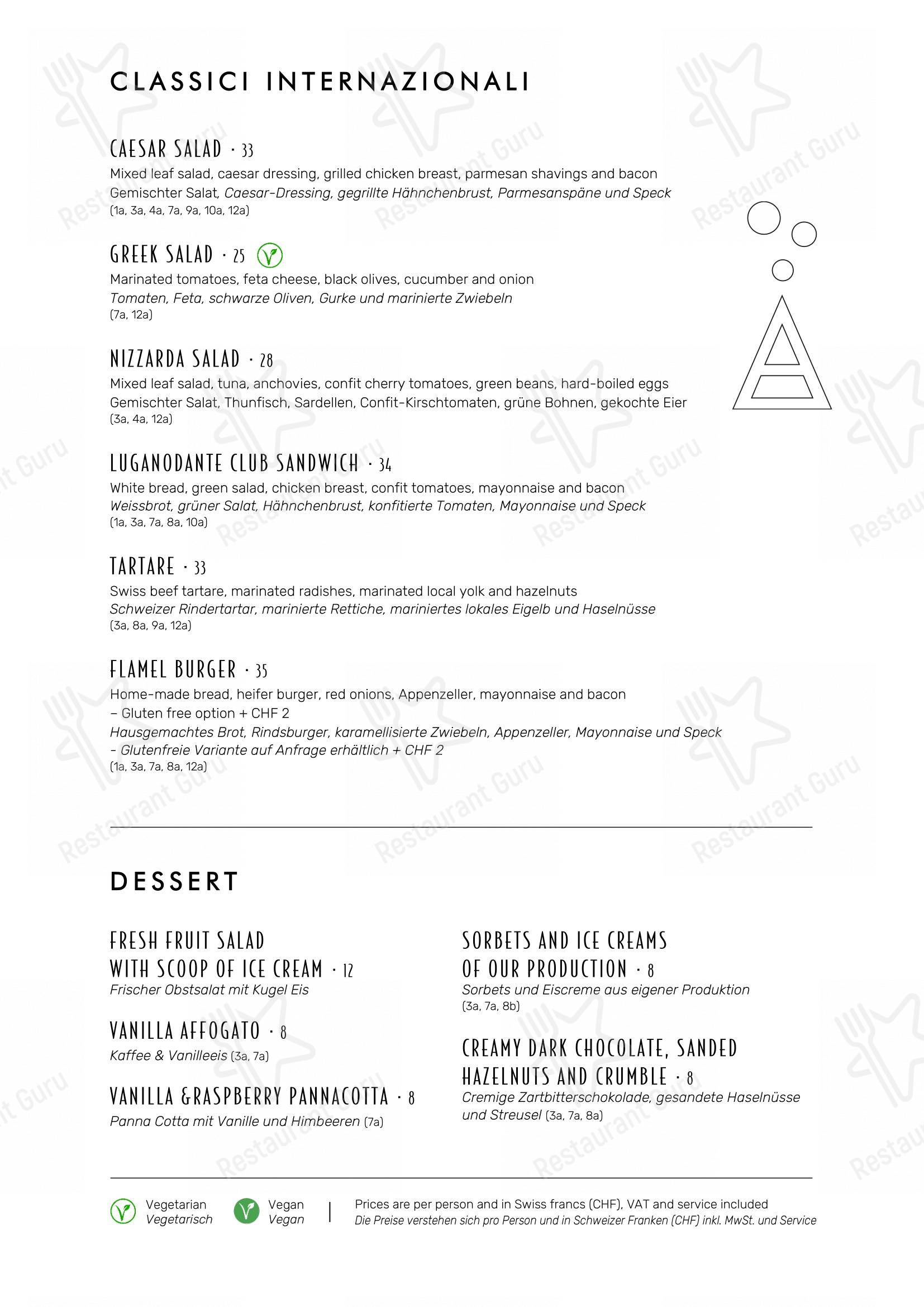 Menu per Flamel Restaurant ristorante