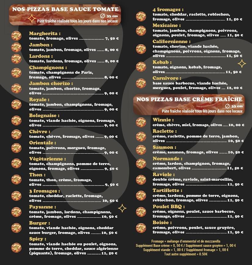 Menu de Flash Pizza