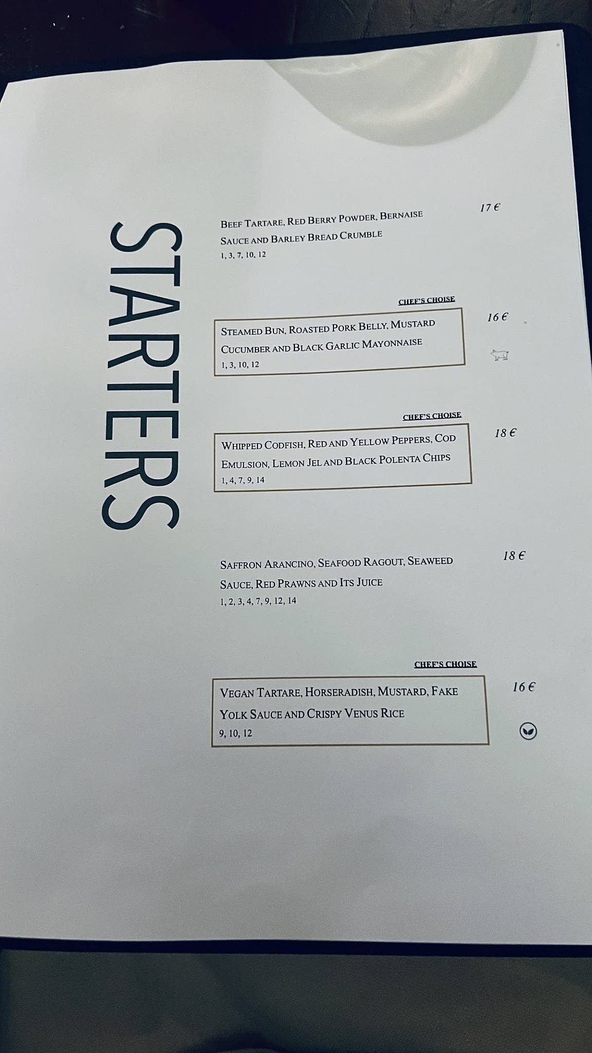 Menu di Konnubio 