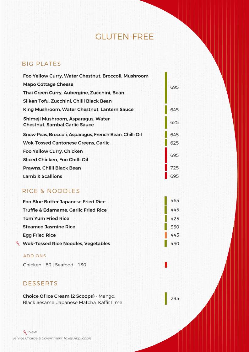 Foo Palladium Ahmedabad menu