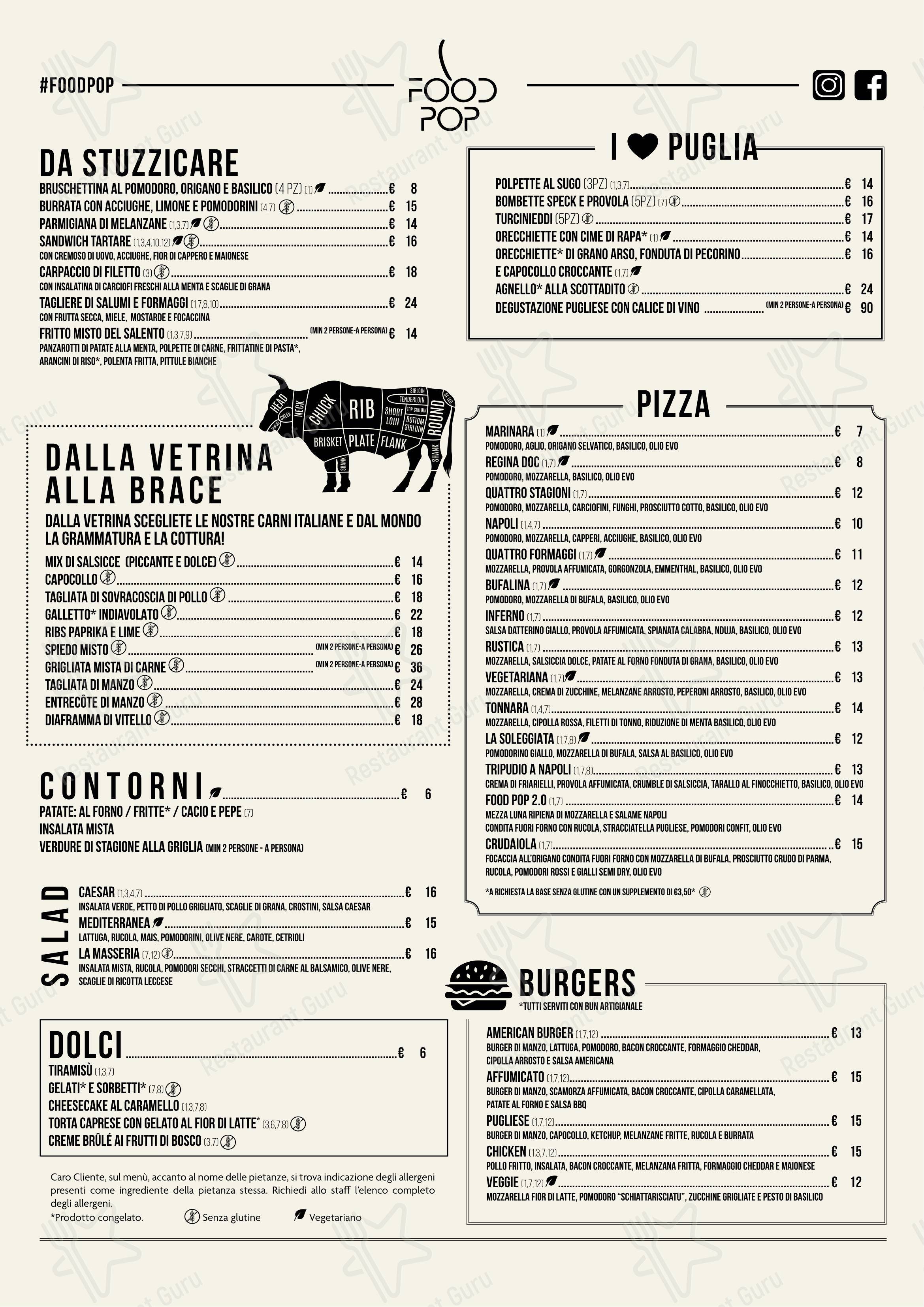 Menu di Food Pop Gallipoli - Menu