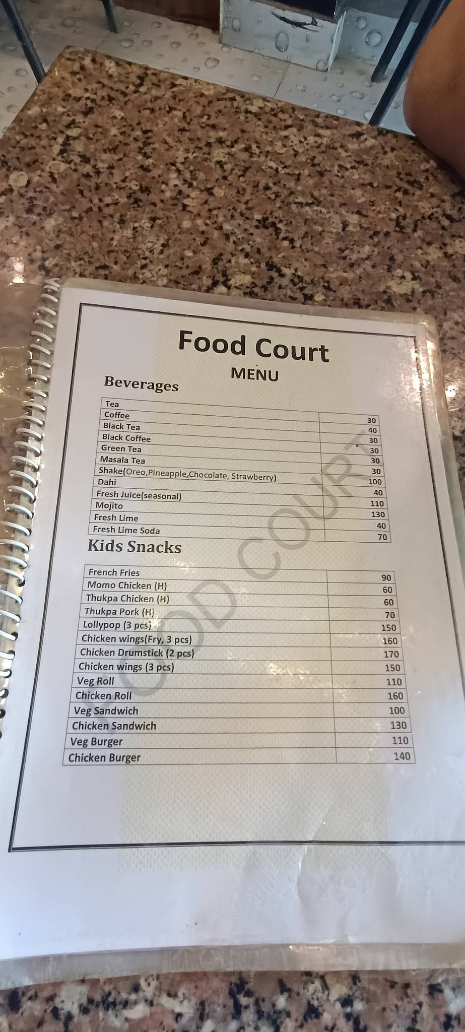 FoodCourt 99 menu