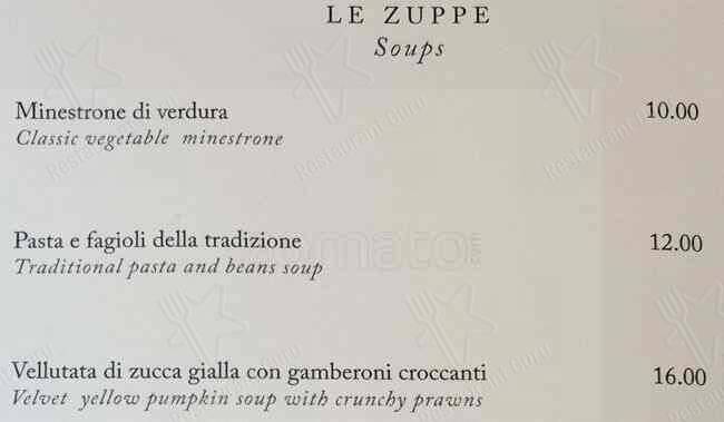 Menu di Ristorante Fortunato al Pantheon 