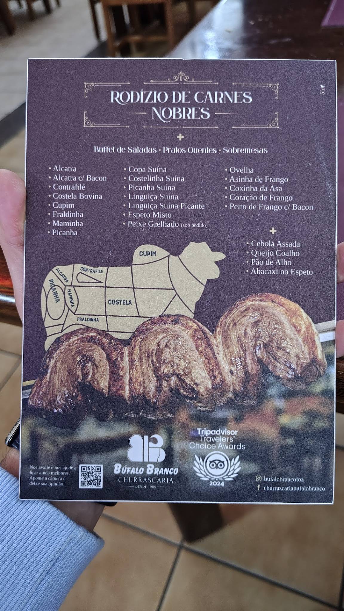 Churrascaria Bufalo Branco cardápio