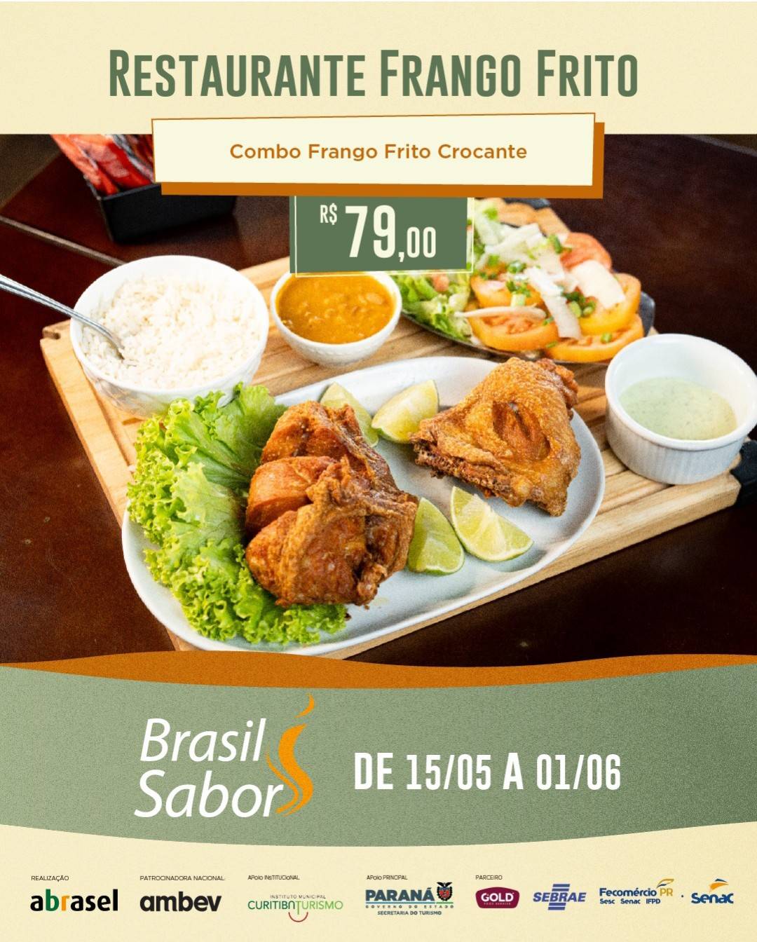 Frango Frito cardápio