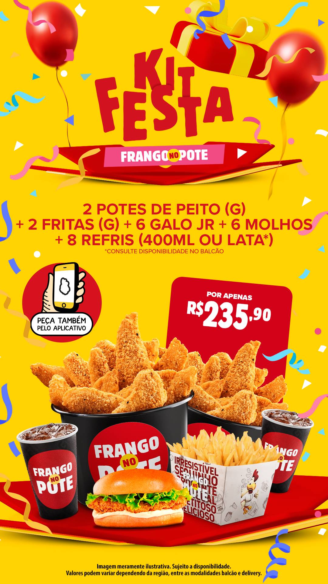 Frango no Pote cardápio
