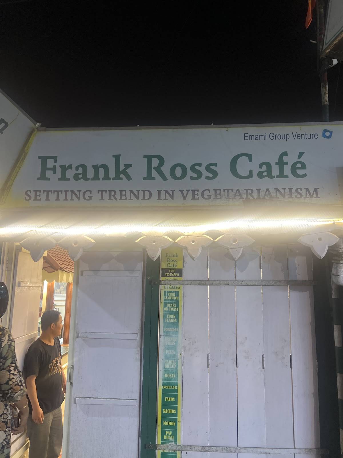 Frank Ross Cafe menu