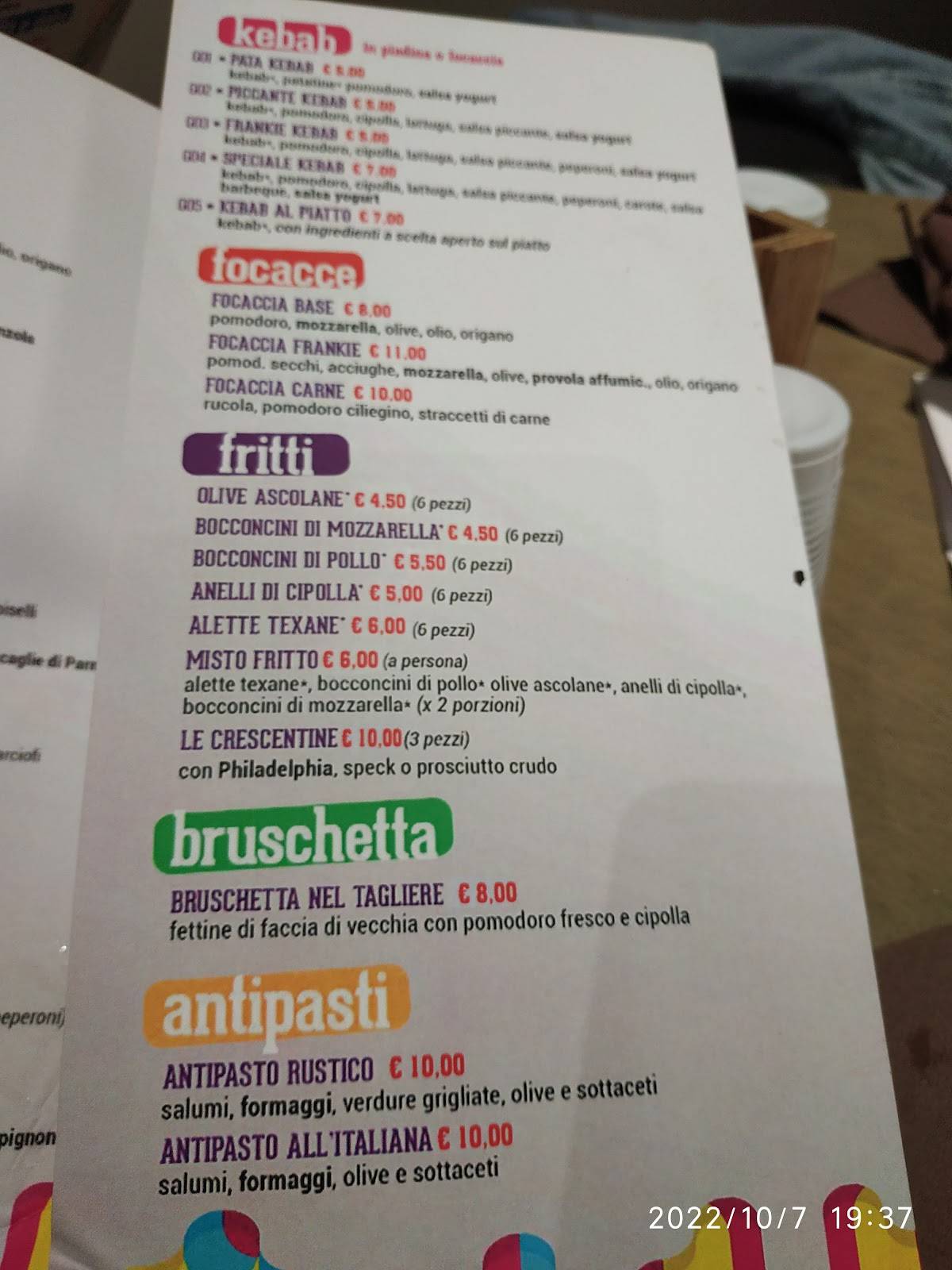 Menu di Frankie Chicken Pizza 