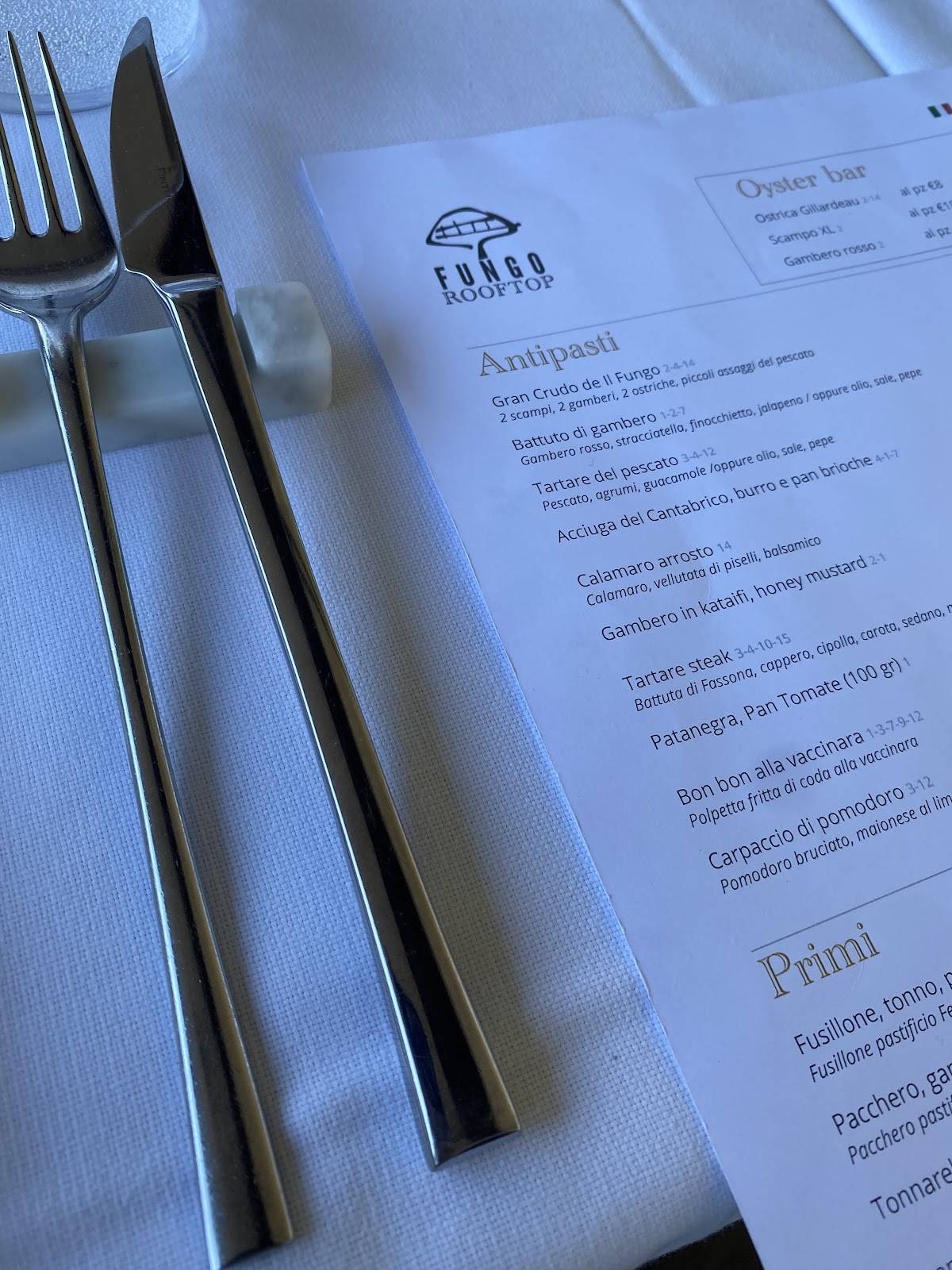 Menu di Fungo Rooftop 