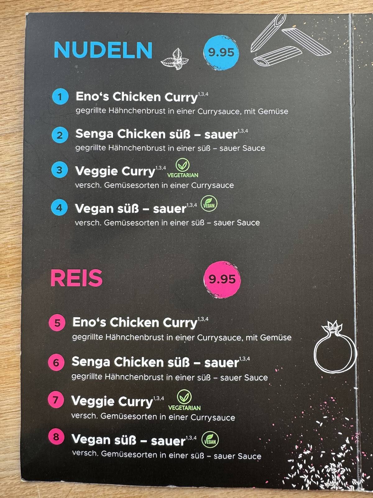 Menu de Fusion Kitchen