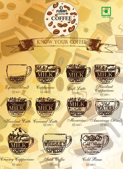 Fusion Restro Cafe menu