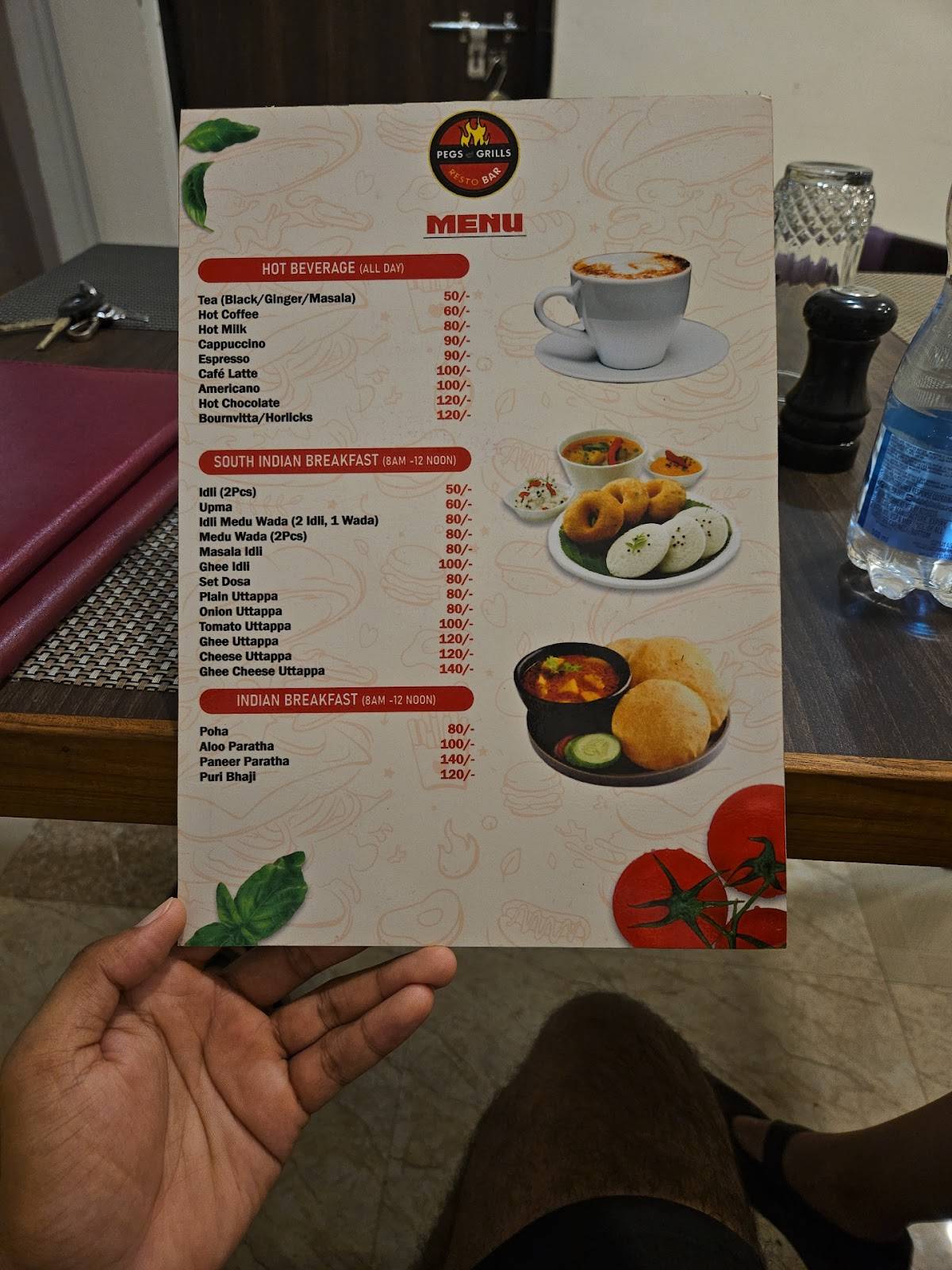 GO CAFE- PEGS & GRILLS menu