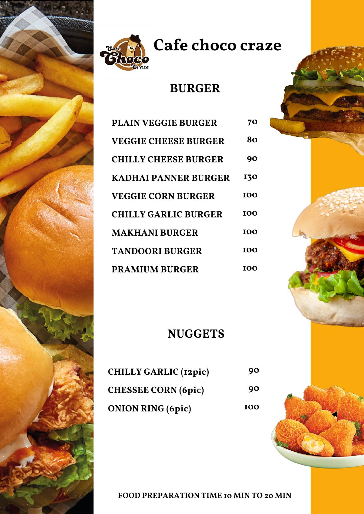 कैफे चोको क्रेझ गडहिंग्लज menu