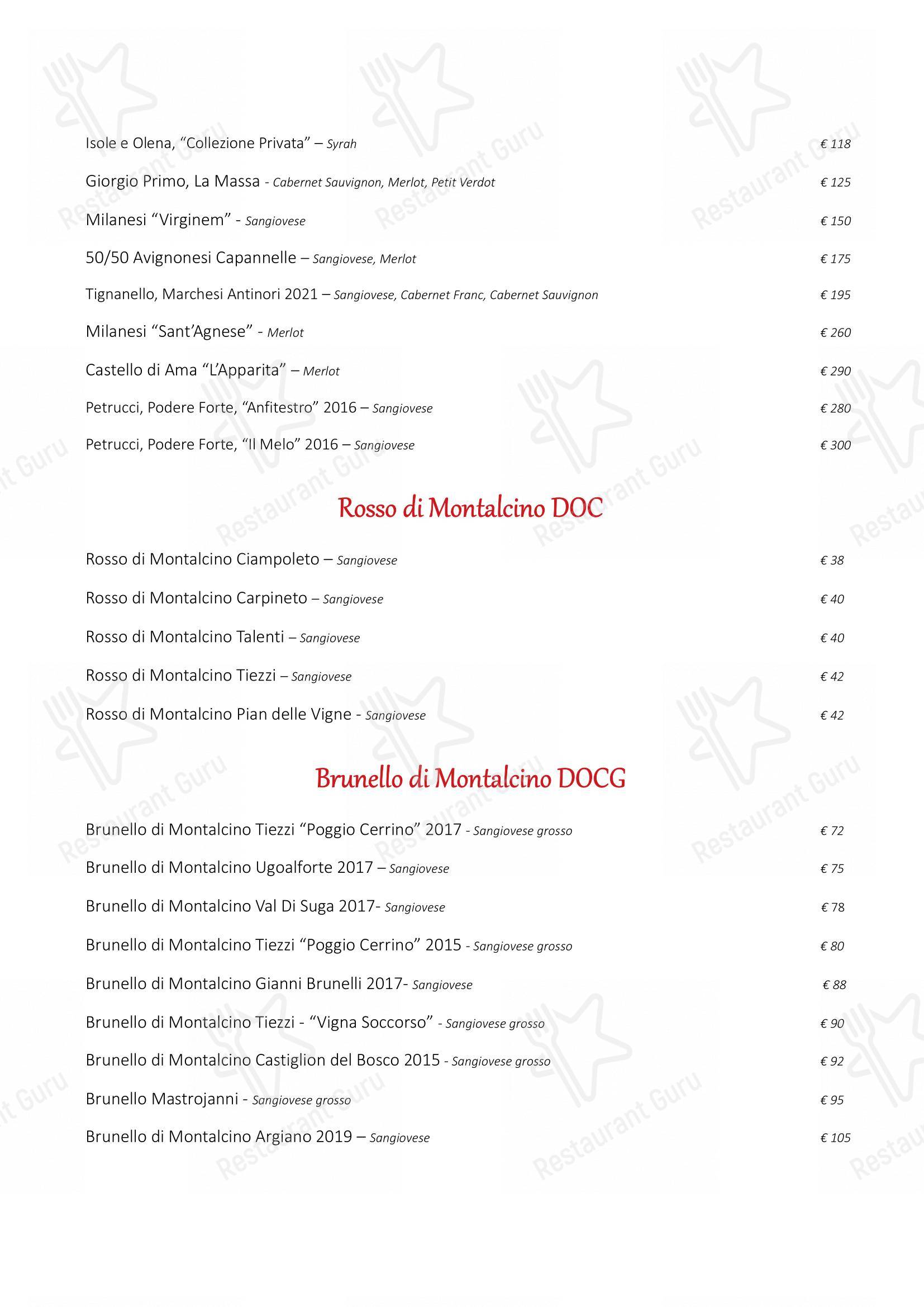 Menu di Ristorante Gallo Nero - Menu